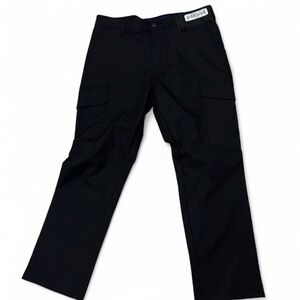 Black Cargo Utility Work Pants Flex Pro Waist Pockets 34x28 Plumber